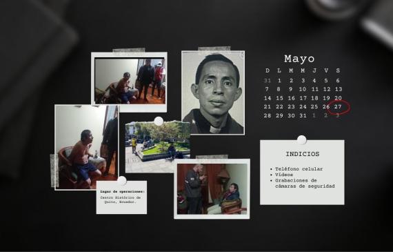 Fredy Chuchuca fue detenido el 27 de mayo de 2023, cerca de la Basílica del Voto Nacional, en el Centro Histórico de Quito.