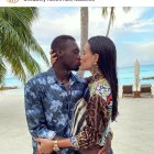 Un besote de cumpleaños recibe Felipe Caicedo de parte de su esposa María García.