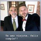 Javier Burrai y su padre Óscar quien lo entrenaba desde los seis años.