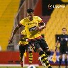 Cristian Colmán, puso el segundo gol de Barcelona ante Independiente del Valle.