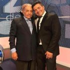 Henry Bustamante con su papá.