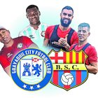 Máximo Banguera, Marcos Caicedoi, Gonzalo Mastriani y Michael Hoyos antes sus ex.