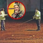 Jacinto Mozquera trató de huir en su camioneta, pero cayó con esta dentro de una zanja llena de agua.