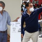 Guillermo Lasso votó en el norte de Guayaquil, mientras que Arauz acompañó a una comerciante a sufragar en el sur de Quito.