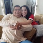 Luis Vite, exjugador del Ídolo, junto a su hija Maite.