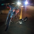 La motocicleta involucrada en el accidente que dejó un hombre muerto.