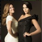 María Mercedes Cuesta y su hija en una sesión fotográfica.