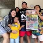 Gritos de alegría dieron los hijos y los nietos de doña María, nuestra ganadora.