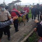 Momentos cuando la víctima era trasladada al hospital, luego de ser tiroteada.