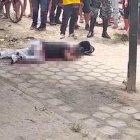 La escena de los cuerpos tirados en el piso causó conmoción en transeúntes de esa zona popular de Chone.