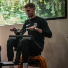 Javier Burrai en un entrenamientos para enfrentar a El Nacional.