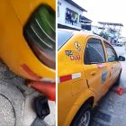 El vehículo fue movido desde la acera paralela al lugar desde donde se grabó el incidente.