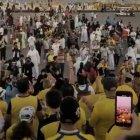 Ecuatorianos en Doha cantaron 'Nuestro juramento' de Julio Jaramillo.