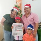 Horacio recibió otro premio: salir con su familia en su periódico favorito.