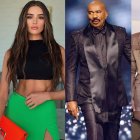 Olivia Culpo, Steve Harvey  y Jeannie Mai Jenkins.