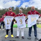 Ya se llevan y de maravilla... Carlos Alfaro Moreno, Luis Chango y Miguel Ángel Loor.