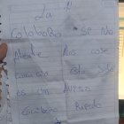 Este es el papel dejado en un negocio en el noroeste de Guayaquil.