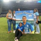 Mónica y sus hijas Danna, Emiliany y Paula Coronel en un homenaje que se le hizo a Dannes en el Capwell.