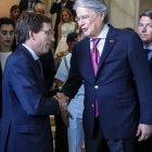 El Presidente, Guillermo Lasso, con el alcalde de Madrid, José Luis Martínez-Almeida