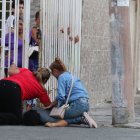 Dos de los tres cuerpos quedaron en un costado del parque del sector.