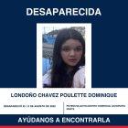 Como desaparecida ha sido reportada Poulette Londoño.