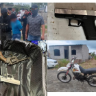 Armas de fuego, municiones y motocicletas forman parte de lo decomisado por la policía.