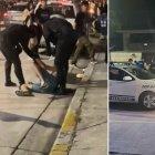 Capturas de pantalla de videos en los que se observa a la Policía Nacional tratando de disipar a la gente en la fiesta 'Proyecto X'