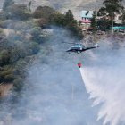 Sistema bambi bucket en el sector de Itulcachi.