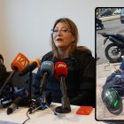 Verónica Sarauz, esposa del asesinado candidato a la Presidencia, Fernando Villavicencio. Al parecer, un hombre que habría tenido intención de atacarla, fue neutralizado.