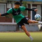 Alexis Zapata, durante una práctica de Emelec.