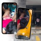 Instante en que la doctora le brinda los primeros auxilios a los pacientes.