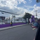 El  inmueble municipal fue pintado con el color del partido oficialista.