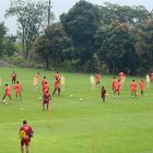 Barcelona en uno de sus entrenamientos.