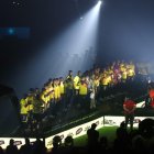 La presentación de los jugadores de Barcelona en la Noche Amarilla.