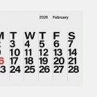 Calendario Febrero 2026