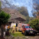 Los ‘casacas rojas’ trabajaron sin descanso durante siete días para controlar el incendio forestal en Lligua.