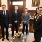 Daniel Noboa recibió a Gianni Infantino, Presidente de la FIFA, en el Palacio Carondelet.