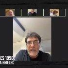 Carlos Luis Morales en una vídeo chat con sus compañeros del Barcelona de los 90.