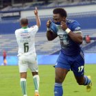 Ordóñez celebra el primer tanto de los azules.