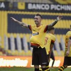 Damián Díaz fue el encargado de abrir el marcador para Barcelona, en la victoria ante Olmedo.