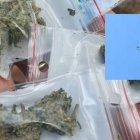 Paquetes de marihuana que cayeron del cielo, lanzados por un dron.