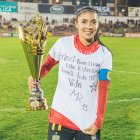 Madeline Riera, la crack del fútbol femenino, es la goleador histórica, en 2019 hizo 44 goles cpn el D. Cuenca, ahora juega en El Nacional.