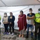 Los sospechosos de nacionalidad venezolana y colombiana, luego de ser aprehendidos.