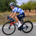 Richard Carapaz lució el maillot de lunares en la tercera etapa de la Vuelta a España.
