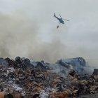 Incendio en Durán continúa. Los bomberos siguen en sus labores de apagar las llamas.