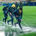 El personal que hizo el drenaje de la cancha que destacó Pervis Estupiñan.