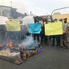 Por cerca de dos horas permaneció cerrado un tramo de la calle Gómez Rendón. A la manifestación se unieron comerciantes.