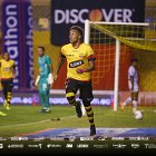 La cara de la alegría de Barcelona, Byron Castillo hizo un gol ante Guayaquil City.