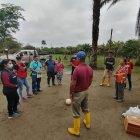 a familia recibió Ayuda de los bomberos y la Cruz Roja.