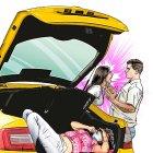 Un taxista casi va preso por ‘guardar’ a una mujer en la cajuela. Admitió que era ‘la otra’ y que la llevaba allí porque adelante iba su esposa.